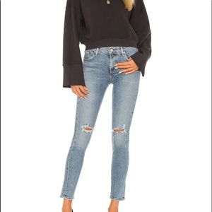 AGOLDE Sophie Mid Rise Ankle Jeans in Coastal